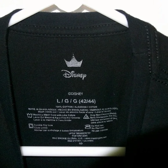 Disney The Little Mermaid‎ Graphic T-Shirt Ariel Silhouette Black Large - Picture 3 of 3